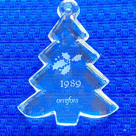 1989 ORREFORS CRYSTAL CHRISTMAS ORNAMENT BRAND NEW WITH TAGS IN ORIGINAL BOX - Picture 2 of 10